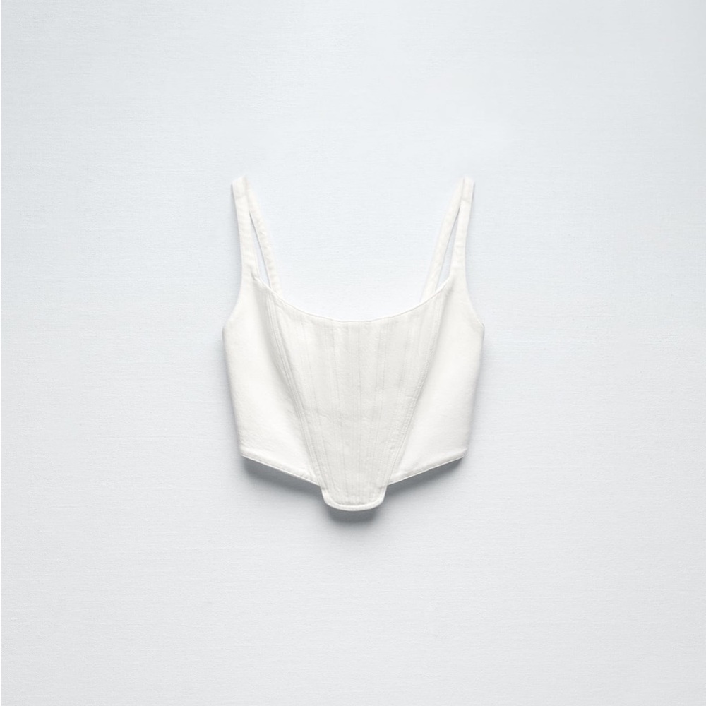 Zara Topstitched Corset Top